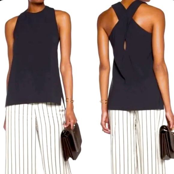 Theory Parieom Admiral Crepe Cross
Back Tunic Tank Black S‎ - Picture 1 of 11